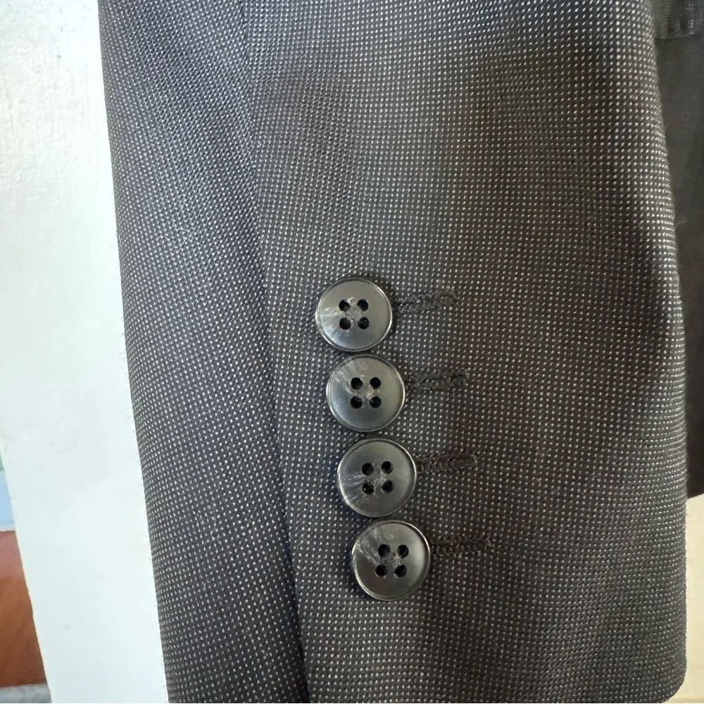 J. Ferrar Black Slim Fit Suit Jacket Blazer – 44R